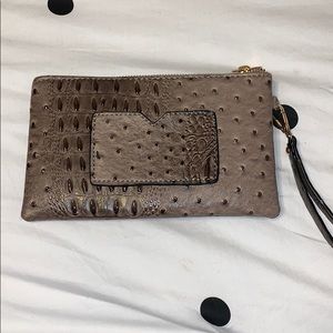 Crocodile Patterned Wristlet